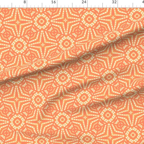 Radiant Sunburst Mandala in Earthy Orange and Off White Radiant Sunburst Mandala in Earthy Orange and Off White