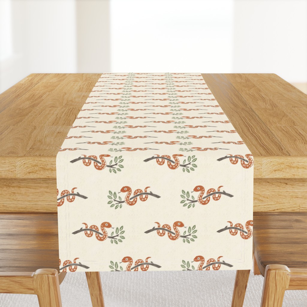 Whimsical Safari Friendly Snakes Nursery with Branches for Baby Kids Decor — table-runner