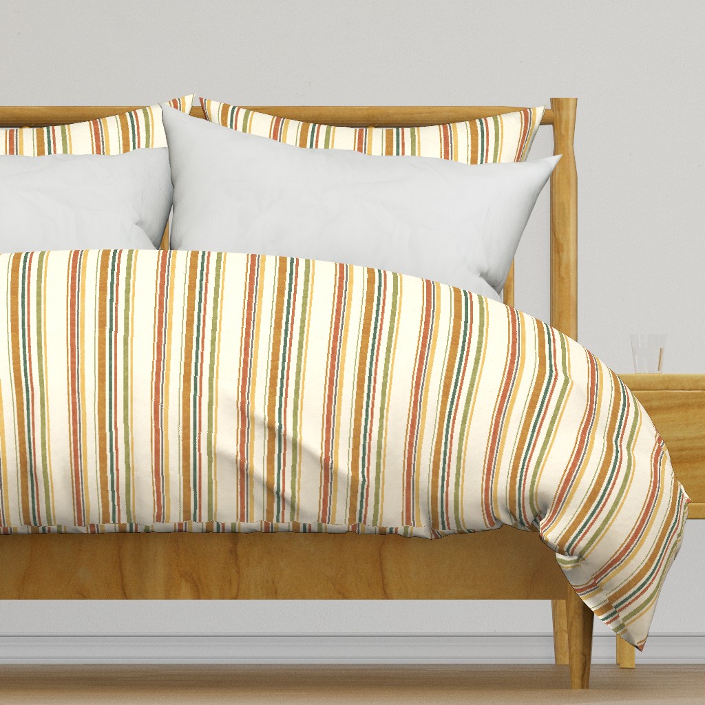 Whimsical Safari Jungle Stripe Nursery Fabric for Nursery Baby Kids Rooms — duvet-cover