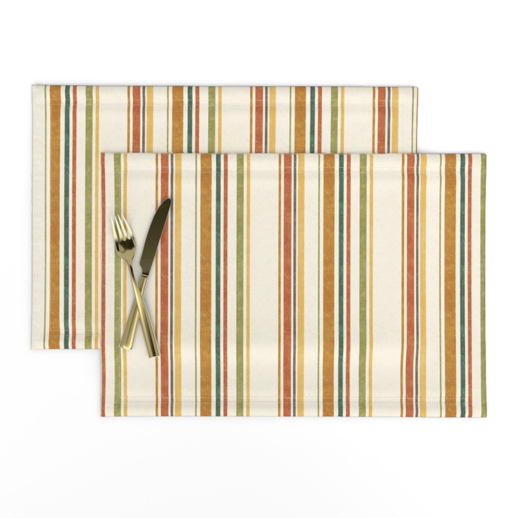 Whimsical Safari Jungle Stripe Nursery Fabric for Nursery Baby Kids Rooms — placemat