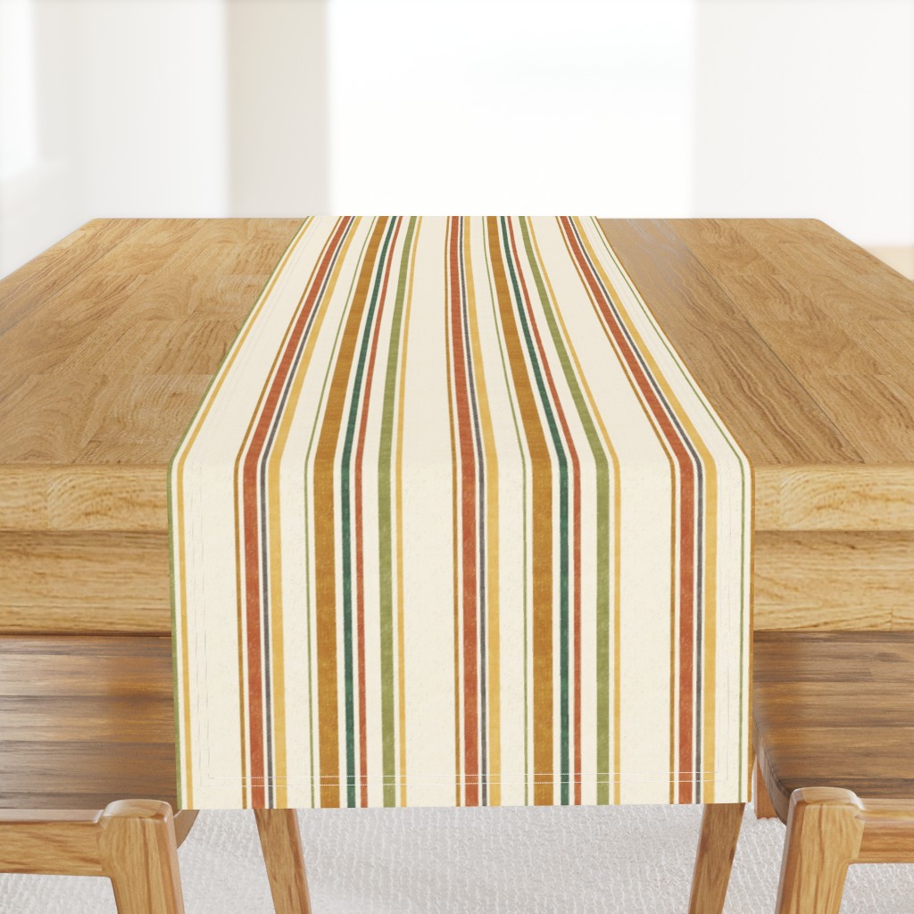 Whimsical Safari Jungle Stripe Nursery Fabric for Nursery Baby Kids Rooms — table-runner