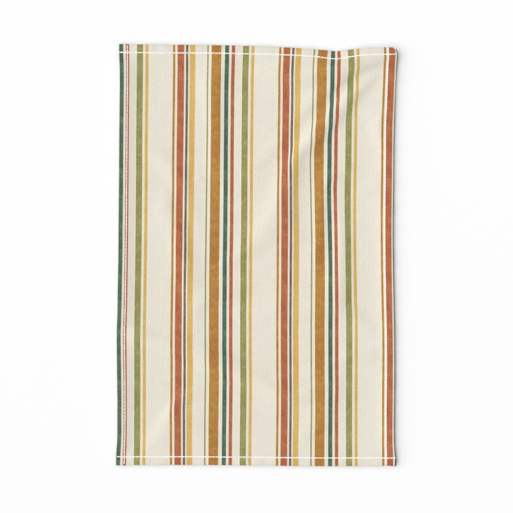 Whimsical Safari Jungle Stripe Nursery Fabric for Nursery Baby Kids Rooms — tea-towel