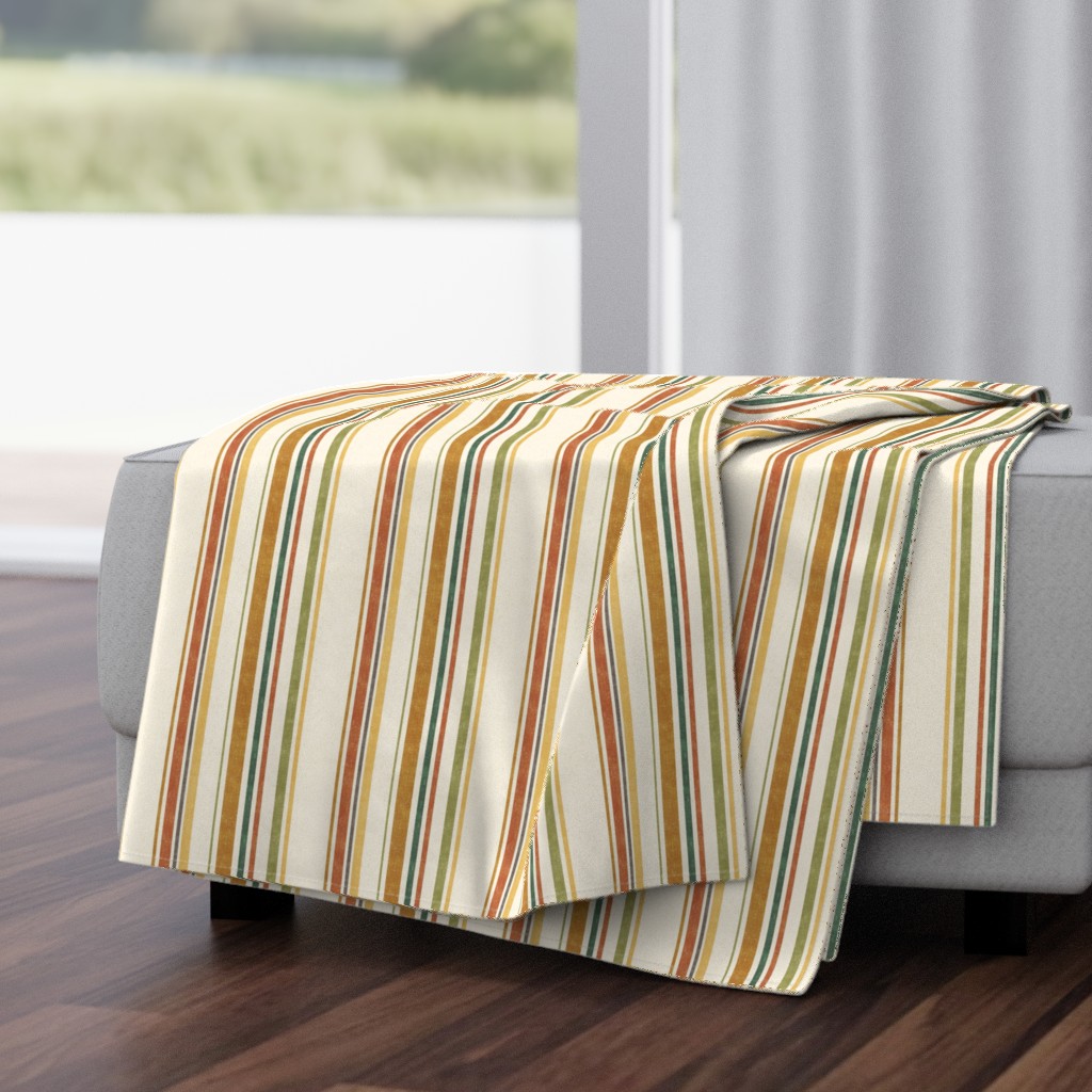 Whimsical Safari Jungle Stripe Nursery Fabric for Nursery Baby Kids Rooms — throw-blanket
