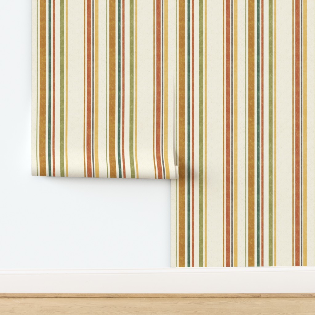 Whimsical Safari Jungle Stripe Nursery Fabric for Nursery Baby Kids Rooms — wallpaper