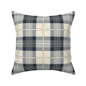 Classic Heritage Plaid Check in Muted Tones for Fabric & Wallpaper Navy