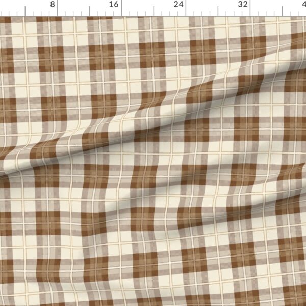 Classic Heritage Plaid Check in Muted Tones for Fabric & Wallpaper Chestnut