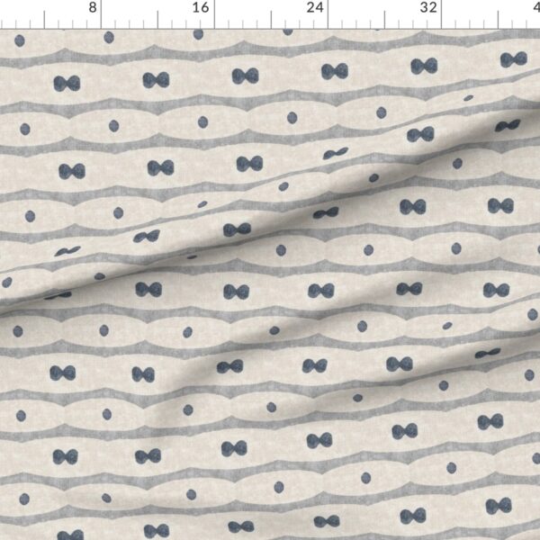 Textural Boho Wavy Stripe Knot Geometric Mid-Century Decor - Slate Blue Textural Boho Wavy Stripe Knot Geometric Mid-Century Decor – Slate Blue