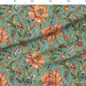 traditional-jacobean-chintz-revival-floral-botanical-scrollwork-in-teal