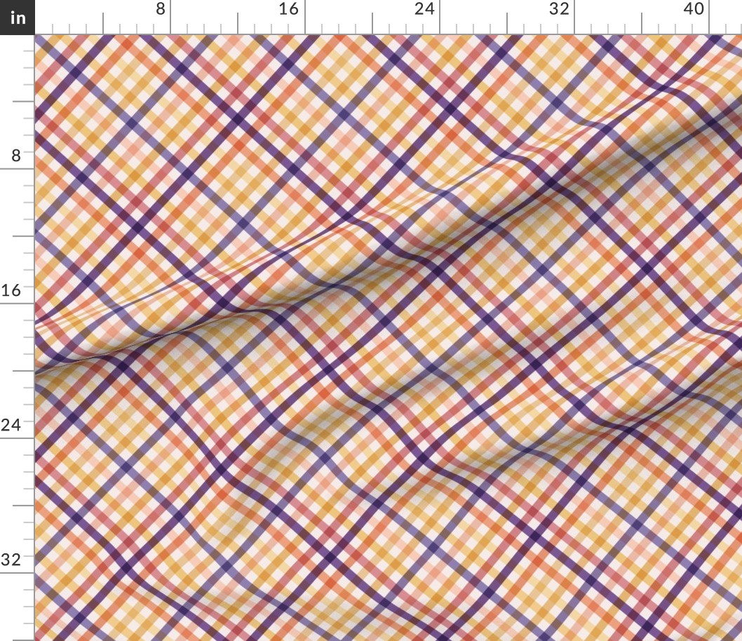 Diagonal Tartan Plaid Check Autumn Crossweave Stripes & Lines in Autumn