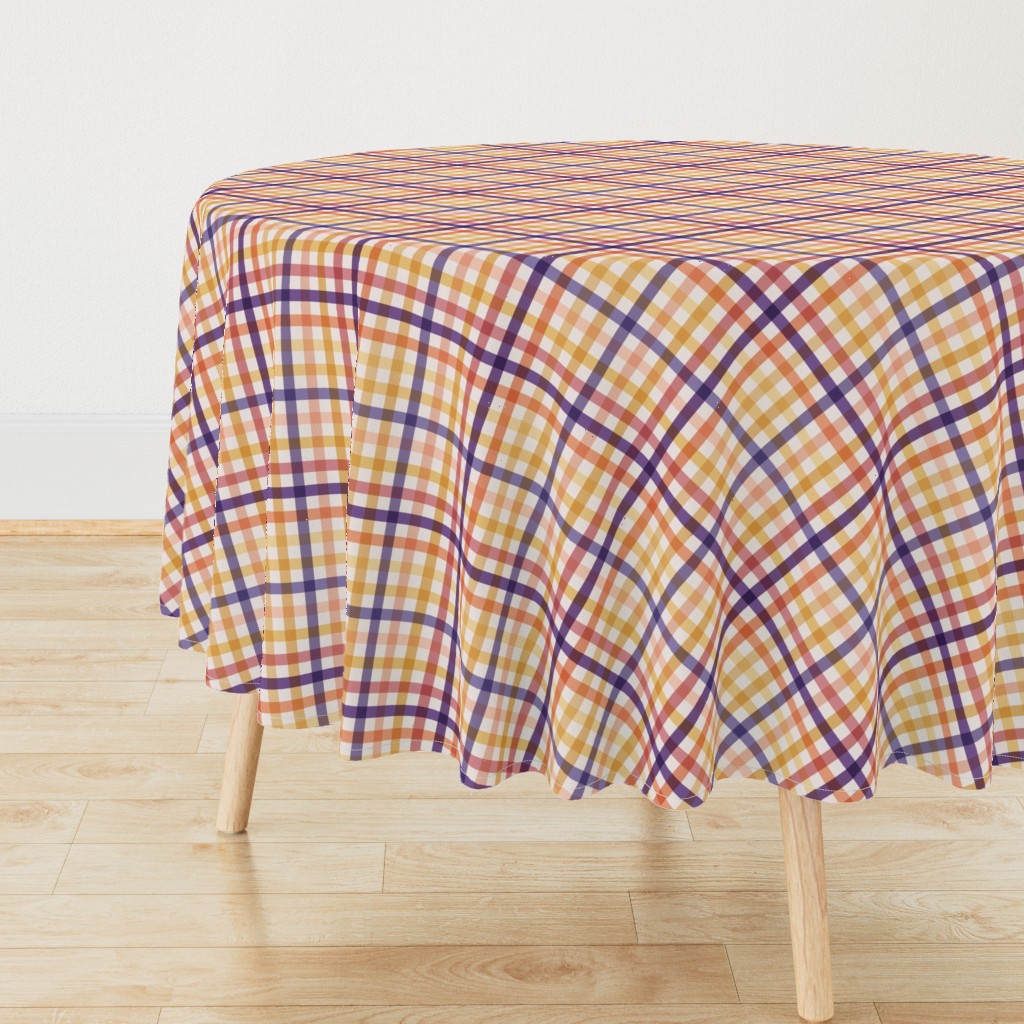 Diagonal Tartan Plaid Check Autumn Crossweave Stripes & Lines in Autumn — tablecloth