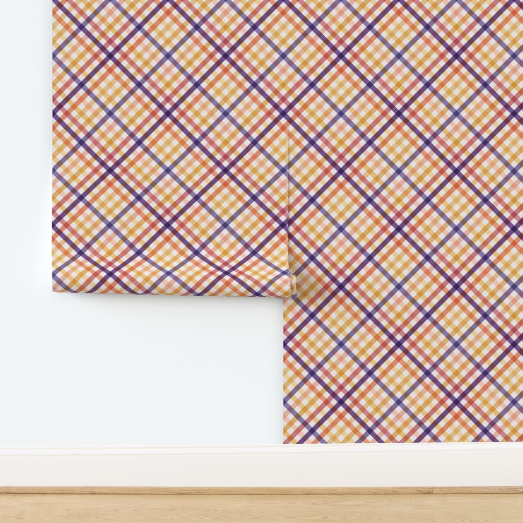 Diagonal Tartan Plaid Check Autumn Crossweave Stripes & Lines in Autumn — wallpaper