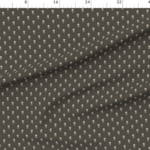 rustic-block-print-tulip-folk-floral-medium-scale-linen-texture-deep-umber