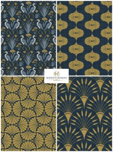 MR25064-Art Deco Herons